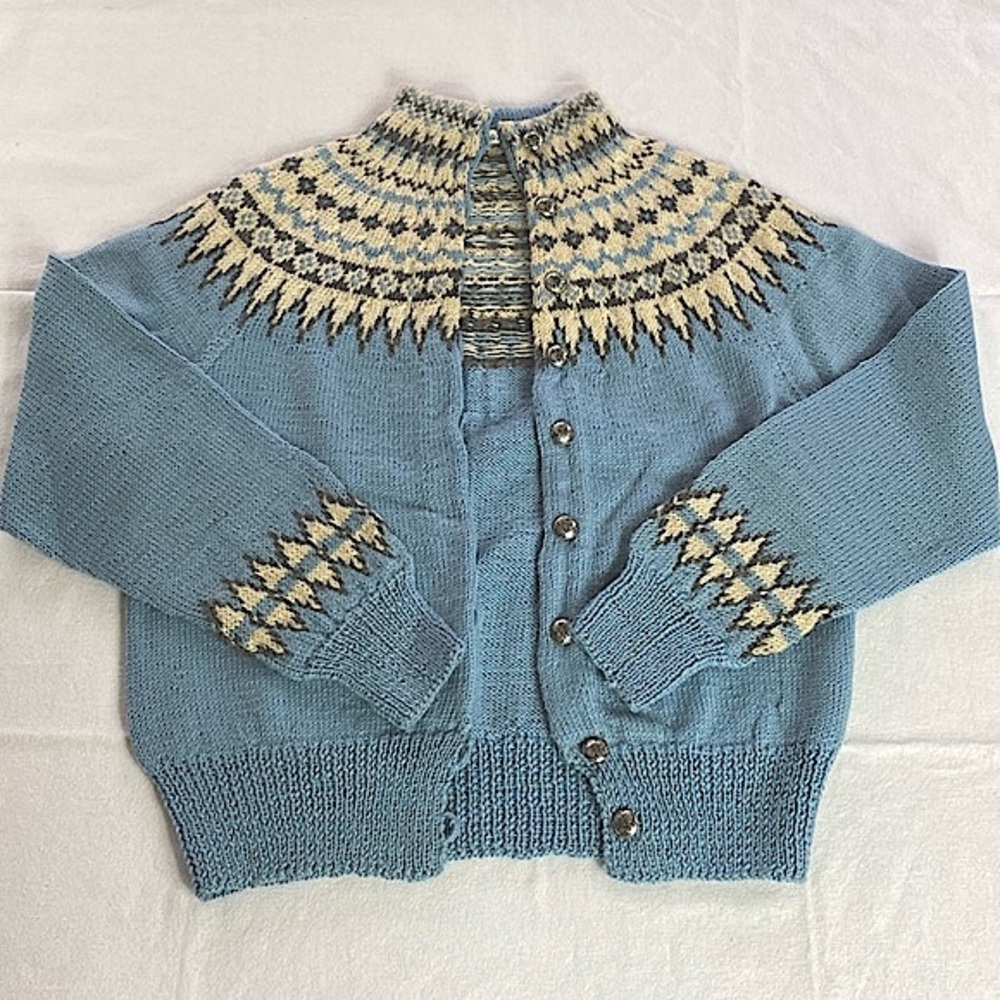 Vintage Nordic Sweater Handmade